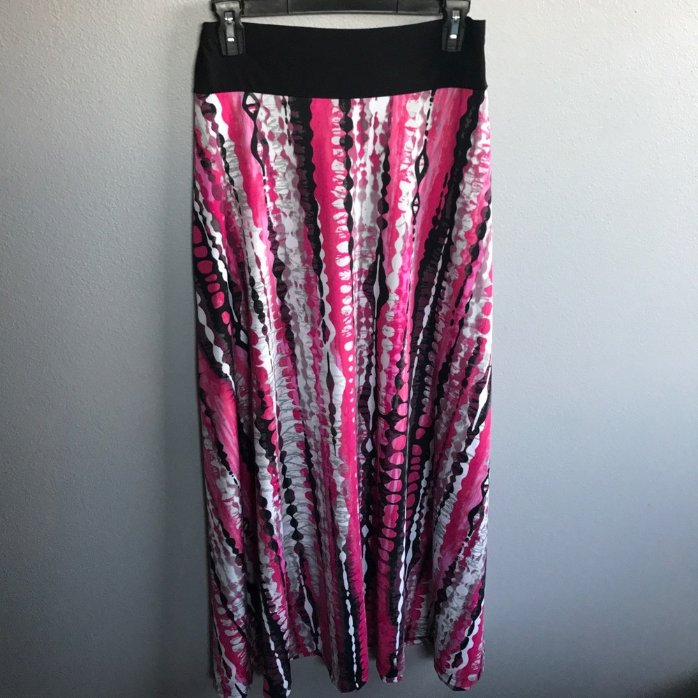 Womans Multicolored Spring Double Click Maxi Skirt